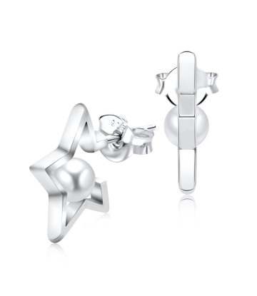 Pearl Star Silver Ear Stud STS-3267